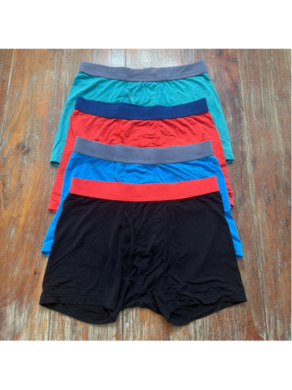 BAMBOO COOL Boys Size L (10-12) Bamboo Viscose Boxer Briefs 4 Pack NWOT